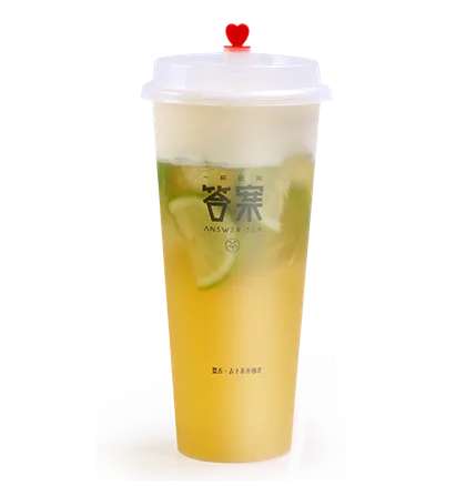 Green Lemon cheese foam tea